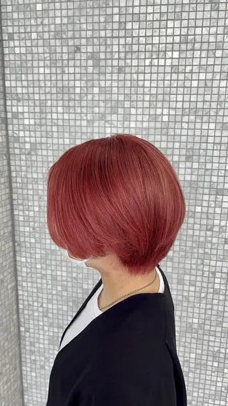 カラー 地毛風ストレート/ ケアカラー/セキネのヘアスタイル