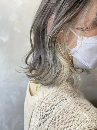 ミディアム カラー ツキノキ ミナのヘアスタイル