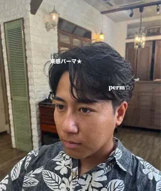 パーマ メンズパーマ✨️/ 縮毛カラー🫧あきはのヘアスタイル