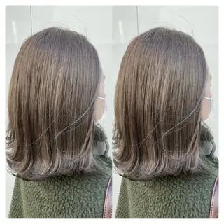 ミディアム カラー 村山 茉衣のヘアスタイル