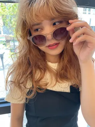 ロング カラー ヘアアレンジ GO TODAY  SHAiRE SALON岡山所属・Sana/ 耳ツボ/インナーのヘアスタイル