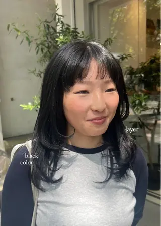 ミディアム パーマ/名古屋パーマ / コデラ ナナホのヘアスタイル