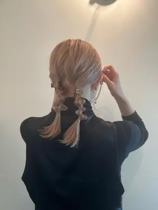 ロング カラー ヘアアレンジ 清水愛果/似合わせ カット/透明感カラーのヘアスタイル