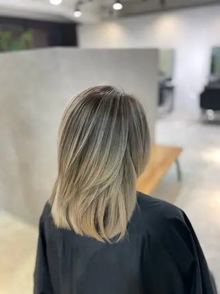 ミディアム 心斎橋/ワンカラー/ 海外ヘア/木田哲平のヘアスタイル