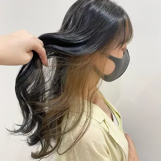 ロング カラー マンツーマン女性 美容師 奏のヘアスタイル