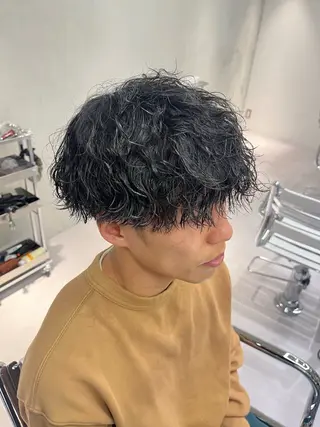 ショート パーマ メンズ soen所属・⚡メンズパーマフ ェードカットTomyのヘアスタイル