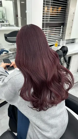 ロング カラー ダブルカラー 韓国レイヤーKYONのヘアスタイル