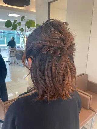 ミディアム 鎌倉/アレンジ/暗髪 /髪質改善/ ユキミのヘアスタイル