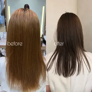 ロング 🧶透明感カラー/ Yuzu/ベージュのヘアスタイル