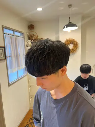 ショート パーマ メンズ Lamp所属・🌀メンズパーマ🌀 🐏丸山祐宇🐏のヘアスタイル