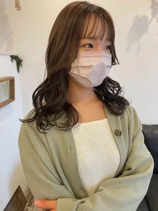 セミロング カラー m ā l o.🌷 サカモトマイコのヘアスタイル