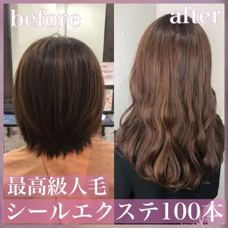 ロング カラー パーマ ヘアアレンジ アイブロウ 八巻 晴香のヘアスタイル