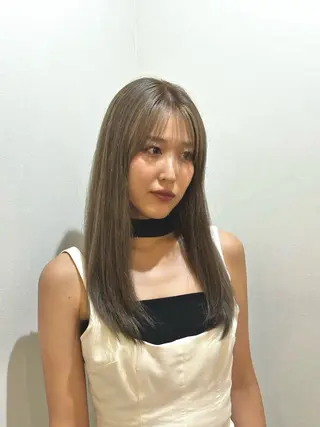 セミロング カラー ✂︎cadre✂︎ 🪶かまだれいし🪶のヘアスタイル