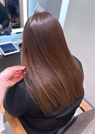 セミロング カラー ヘアアレンジ 🇰🇷韓国ｽﾀｲﾙ ﾚｲﾔｰ/ayanaのヘアスタイル