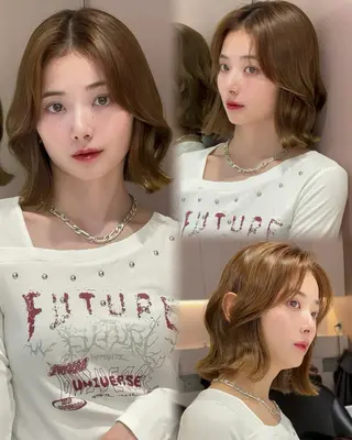 ミディアム ロンドガーネット /髪質改善/レイヤーのヘアスタイル