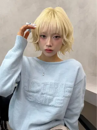 ショート 🍎森貝洋亮🍎 ブリーチカラー特化のヘアスタイル