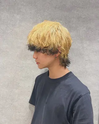 ミディアム カラー パーマ指名率No1 メンズ特化ケイトのヘアスタイル