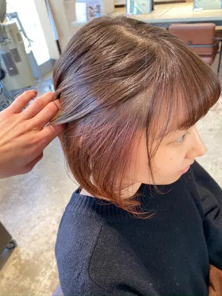 カラー 顔まわりの神様✨ 透明感カラー藤嶋秀幸のヘアスタイル