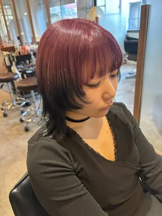 セミロング カラー Hayashi Shioriのヘアスタイル