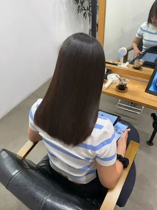 セミロング ひろし/髪質改善/ 縮毛矯正/透明感✨のヘアスタイル