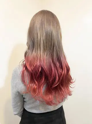 ロング ブリーチ毛対応酸性 ストレート🌈サキのヘアスタイル