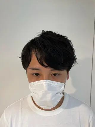 パーマ メンズ 🐬脱白髪染めカラー 清水大世🐬のヘアスタイル