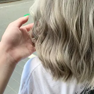 ミディアム カラー ヘアアレンジ 髪質改善/縮毛矯正 艶カラー/珠聡のヘアスタイル