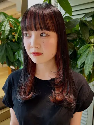 ロング カラー Soa所属・韓国風カラー✄ カズホのヘアスタイル