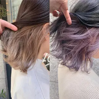 ミディアム カラー 横山 菜摘のヘアスタイル