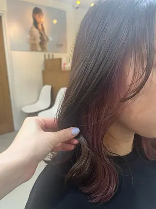 ミディアム カラー ✨🎨ブリーチなし 透明感カラー✨美友のヘアスタイル