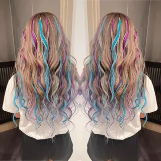 セミロング 🔥ハイトーンカラー ギャルNAOKI🔥のヘアスタイル