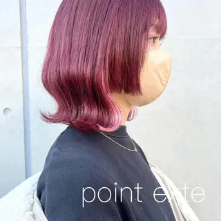 ミディアム カラー ヘアアレンジ 八巻 晴香のヘアスタイル