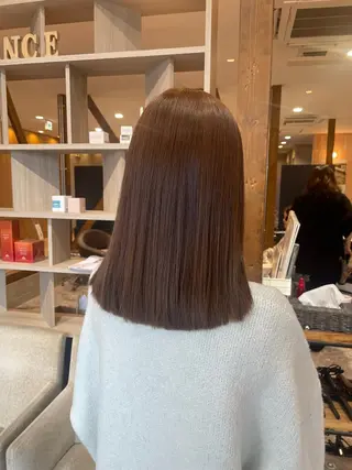 セミロング カラー 髪質改善カラー🌈✨ 加藤 愛のヘアスタイル