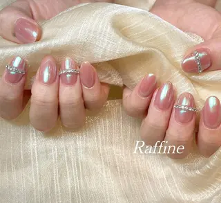 ネイル RAFFINE 月🦋🩵のネイルデザイン