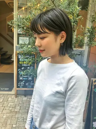 ミディアム カラー ショートボブ💗 ヤマネシオリのヘアスタイル