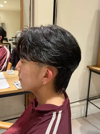 パーマ メンズ BLUE       hair＆Life所属・メンズ特化 山崎  蓮のヘアスタイル