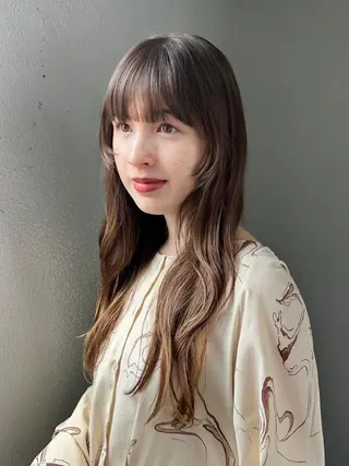 カラー ロング パーマ 🌼U24 ヘアデザインラボのヘアスタイル