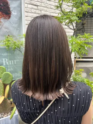 ミディアム カラー 🩷ྀི暖色カラー 🫧ྀིススマゴチヨのヘアスタイル