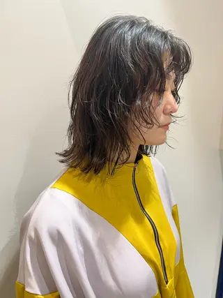 ミディアム パーマ ニュアンスヘア☆樋口 希世☆のヘアスタイル