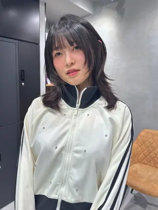 ミディアム レイヤー/ウルフ🤎 mayo.のヘアスタイル