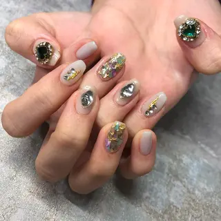 ロング カラー ヘアアレンジ キッズ ネイル マツエク・マツパ 福田 加奈のネイルデザイン