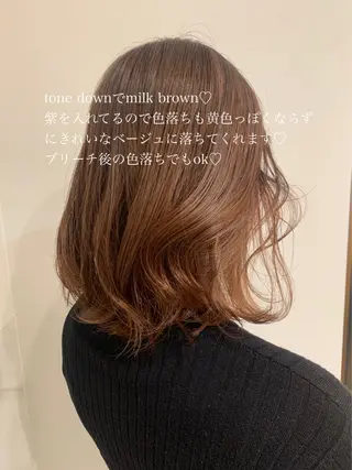 カラー ラベンダー/レイヤー スタイル🤎mamiのヘアスタイル