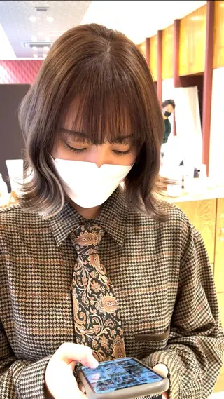 ミディアム 工藤 勇樹のヘアスタイル