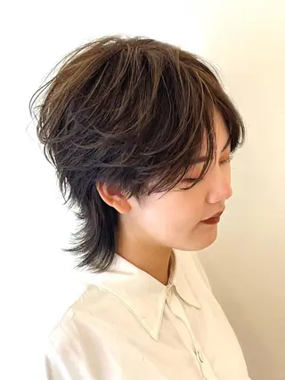 ショート カラー パーマ 土屋 悠人のヘアスタイル