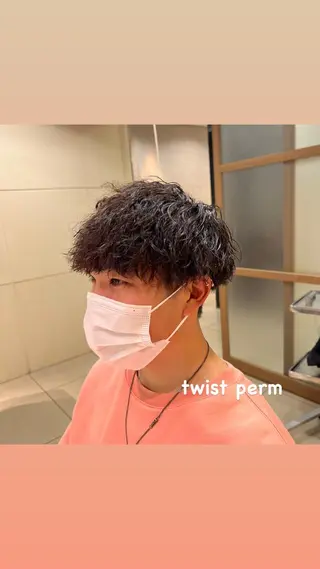 ショート パーマ メンズ 茅ヶ崎パーマ特化/ スパイラル/ハルキのヘアスタイル