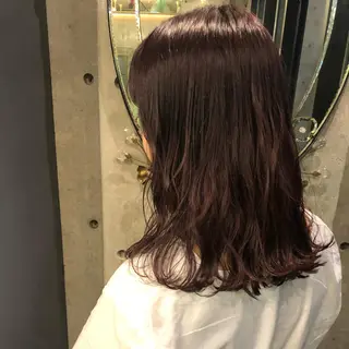 ミディアム カラー ヘアアレンジ ボブ｜韓国｜美髪矯正 ｜amika🌙のヘアスタイル