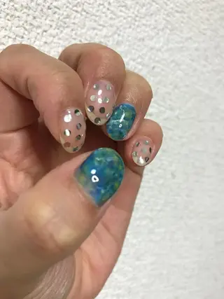 ロング パーマ ヘアアレンジ ネイル マツエク・マツパ Sunny side nailのネイルデザイン