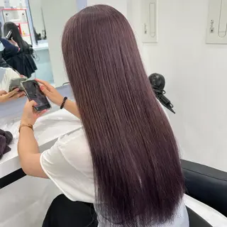 ロング カラー 🤍淡色ピンク&ラベ ンダーYUKI🤍のヘアスタイル