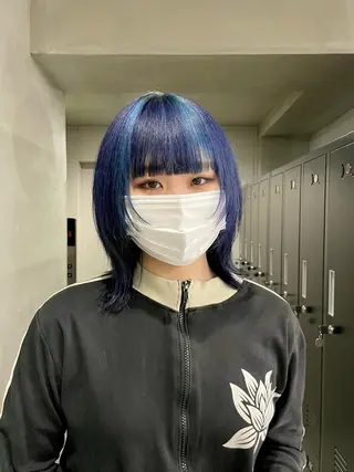 ミディアム カラー 原田 朱里のヘアスタイル