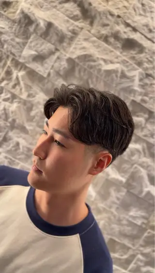 ミディアム 福本 純平のヘアスタイル